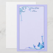 Monogram vlinderstationery briefpapier (Voorkant / Achterkant)