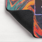 Monogram vloeibaar legant marmer muismat (Hoek)