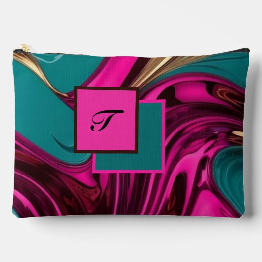 Monogram Vloeibaar Water Hot Roze, Goud & Groen Etui (Voorkant)