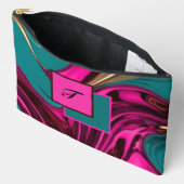 Monogram Vloeibaar Water Hot Roze, Goud & Groen Etui (Open)