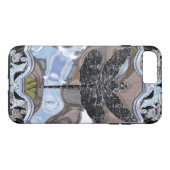 Monogram vloeibaar zwart dragon Case-Mate iPhone case (Achterkant (Horizontaal))