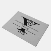 Monogram Vlourish Letter Y met de naam Doormat Deurmat (Schuin)