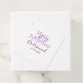 Monogram Voeg naam letter bruidsmeisje bruiloft me Bedankjes Labels (In situ)