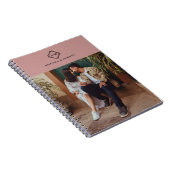Monogram Voeg uw eigen fotoblok met zwarte kleuren Notitieboek (Rechterzijde)