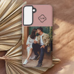 Monogram Voeg uw eigen fotoblok met zwarte kleuren Samsung Galaxy Hoesje<br><div class="desc">Houd uw herinneringen waar u ze kunt zien met dit wazige roze kleurenblokontwerp en de mogelijkheid om uw eigen foto- en monogram-initialen toe te voegen die eenvoudig kunnen worden aangepast met uw persoonlijke gegevens.</div>
