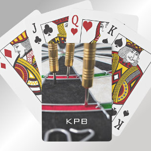 Monogram, Voeg uw verticale foto toe, Familie Spor Pokerkaarten