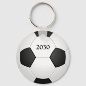 Monogram voetbal aangepaste tekst sleutelhanger (Achterkant)