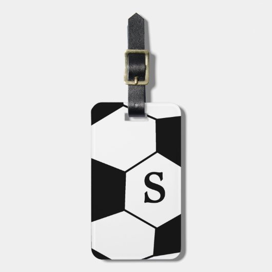 Monogram Voetbal Bagagelabel (Voorkant verticaal)