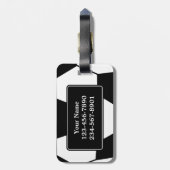 Monogram Voetbal Bagagelabel (Achterkant verticaal)