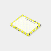 Monogram Voetbal Ballen Geel Post-it® Notes (Schuin)
