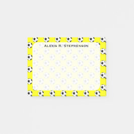 Monogram Voetbal Ballen Geel Post-it® Notes