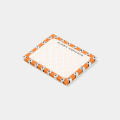 Monogram Voetbal Ballen Oranje Post-it® Notes (Schuin)