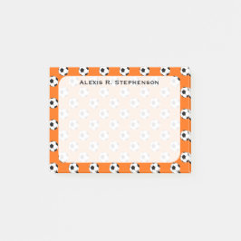 Monogram Voetbal Ballen Oranje Post-it® Notes