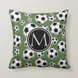 Monogram Voetbal - Boomtop Kussen