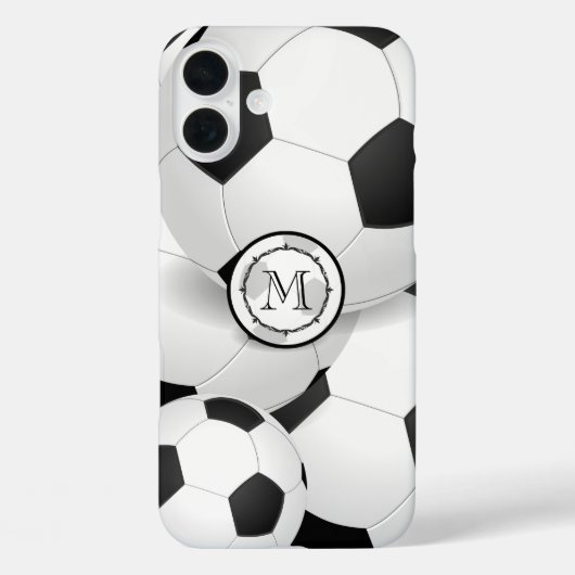 Monogram Voetbal Case-Mate iPhone Case (Achterkant)