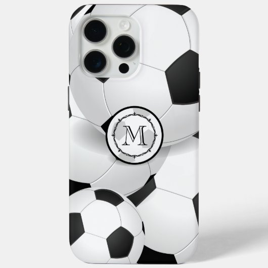 Monogram Voetbal Case-Mate iPhone Case (Achterkant)