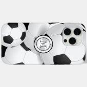 Monogram Voetbal Case-Mate iPhone Case (Achterkant (horizontaal))