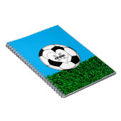 Monogram Voetbal Gepersonaliseerd Notitieboek (Rechterzijde)