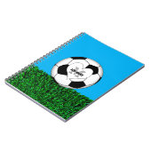 Monogram Voetbal Gepersonaliseerd Notitieboek (Linkerzijde)