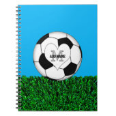 Monogram Voetbal Gepersonaliseerd Notitieboek (Voorkant)