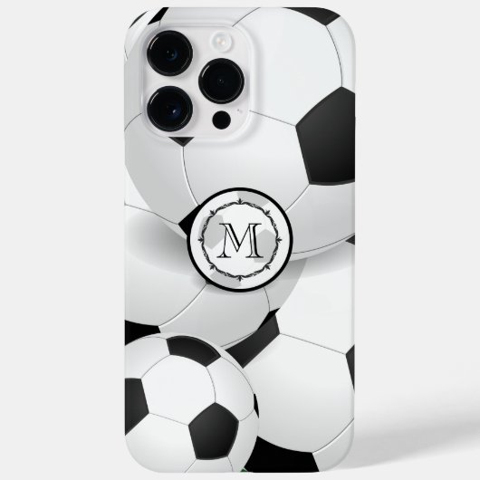 Monogram Voetbal iPhone Case (Achterkant)