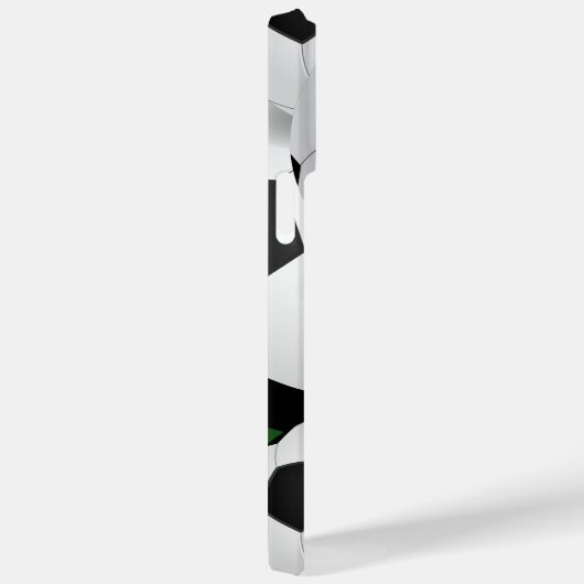 Monogram Voetbal iPhone Case (Achterkant / Rechts)