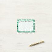 Monogram Voetbalballen Klaver Groen Post-it® Notes (Op bureau)