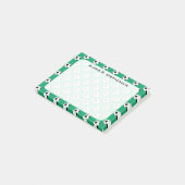 Monogram Voetbalballen Klaver Groen Post-it® Notes (Schuin)