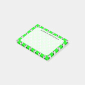 Monogram Voetbalballen Lime Groen Post-it® Notes (Schuin)