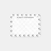 Monogram Voetbalballen op Wit Post-it® Notes (Voorkant)