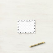 Monogram Voetbalballen op Wit Post-it® Notes (Op bureau)