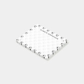 Monogram Voetbalballen op Wit Post-it® Notes (Schuin)
