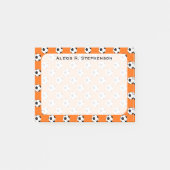 Monogram Voetbalballen Sinaasappel Post-it® Notes (Voorkant)