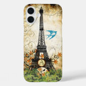Monogram vogelpluistoren Case-Mate iPhone case (Achterkant)