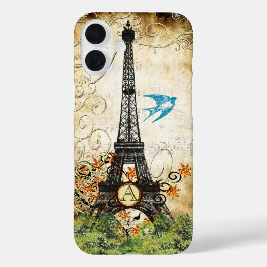 Monogram vogelpluistoren Case-Mate iPhone case (Achterkant)