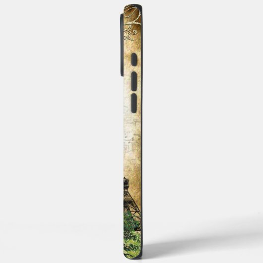 Monogram vogelpluistoren Case-Mate iPhone case (Achterkant / Links)