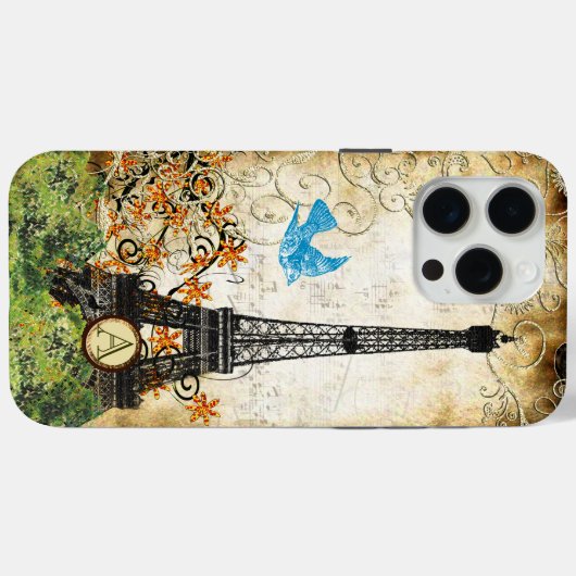 Monogram  vogelpluistoren Case-Mate iPhone case (Achterkant (horizontaal))