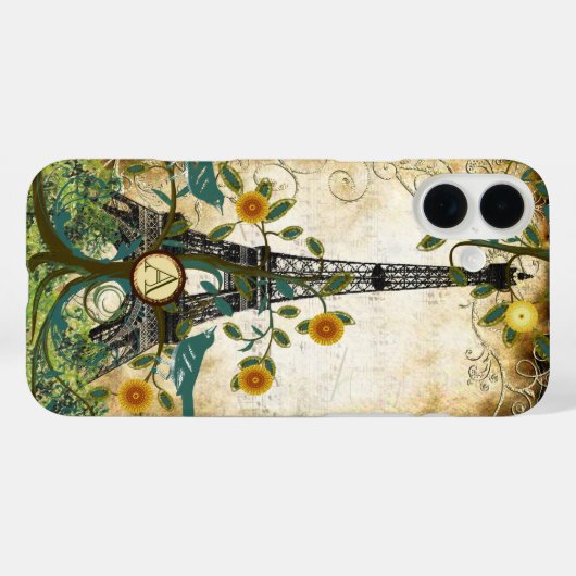 Monogram  vogelpluistoren Case-Mate iPhone case (Achterkant (horizontaal))