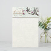 Monogram vogelpoel Stationery Briefpapier (Staand voorkant)