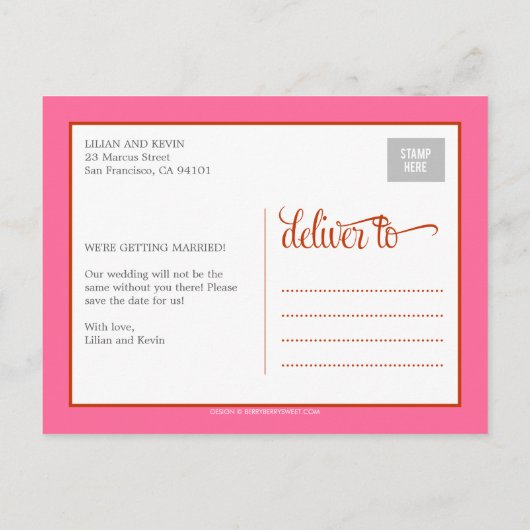 Monogram Vogels Bewaar de datum Kaart (Achterkant)