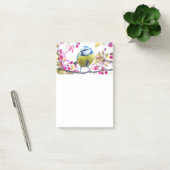 Monogram vogels en bloemen post-it® notes (Kantoor)