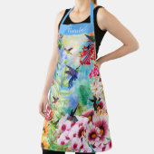 Monogram Vogels met bloemen Schort (Insitu)