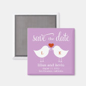 Monogram Vogels Save The Date Magnet (Voorkant / Achterkant)
