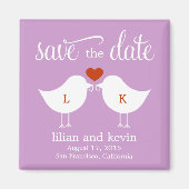 Monogram Vogels Save The Date Magnet (Voorkant)