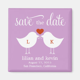 Monogram Vogels Save The Date Magnet