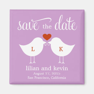 Monogram Vogels Save The Date Magnet