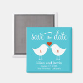 Monogram Vogels Save The Date Magnet (Voorkant / Achterkant)