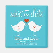Monogram Vogels Save The Date Magnet (Voorkant)