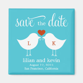 Monogram Vogels Save The Date Magnet