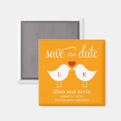 Monogram Vogels Save The Date Magnet (Voorkant / Achterkant)